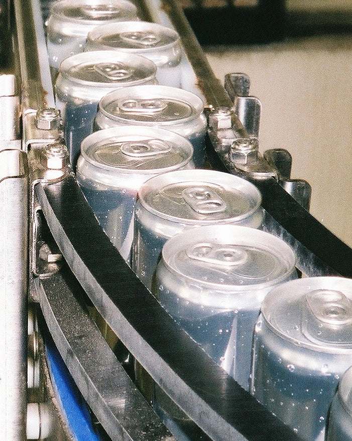 Lovely Bunch Sparkling Apple Juice being canned