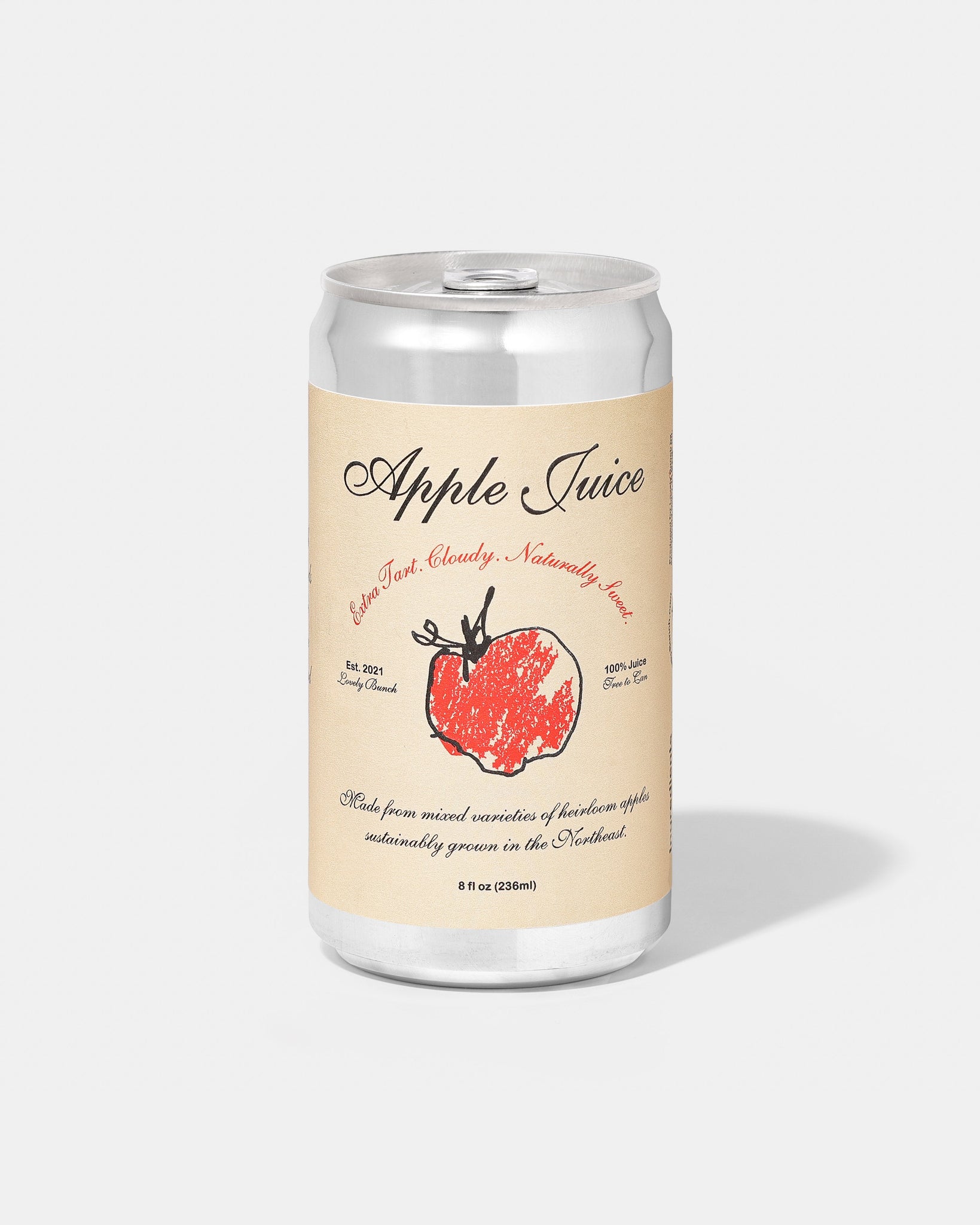 Lovely Bunch Apple Juice can label details