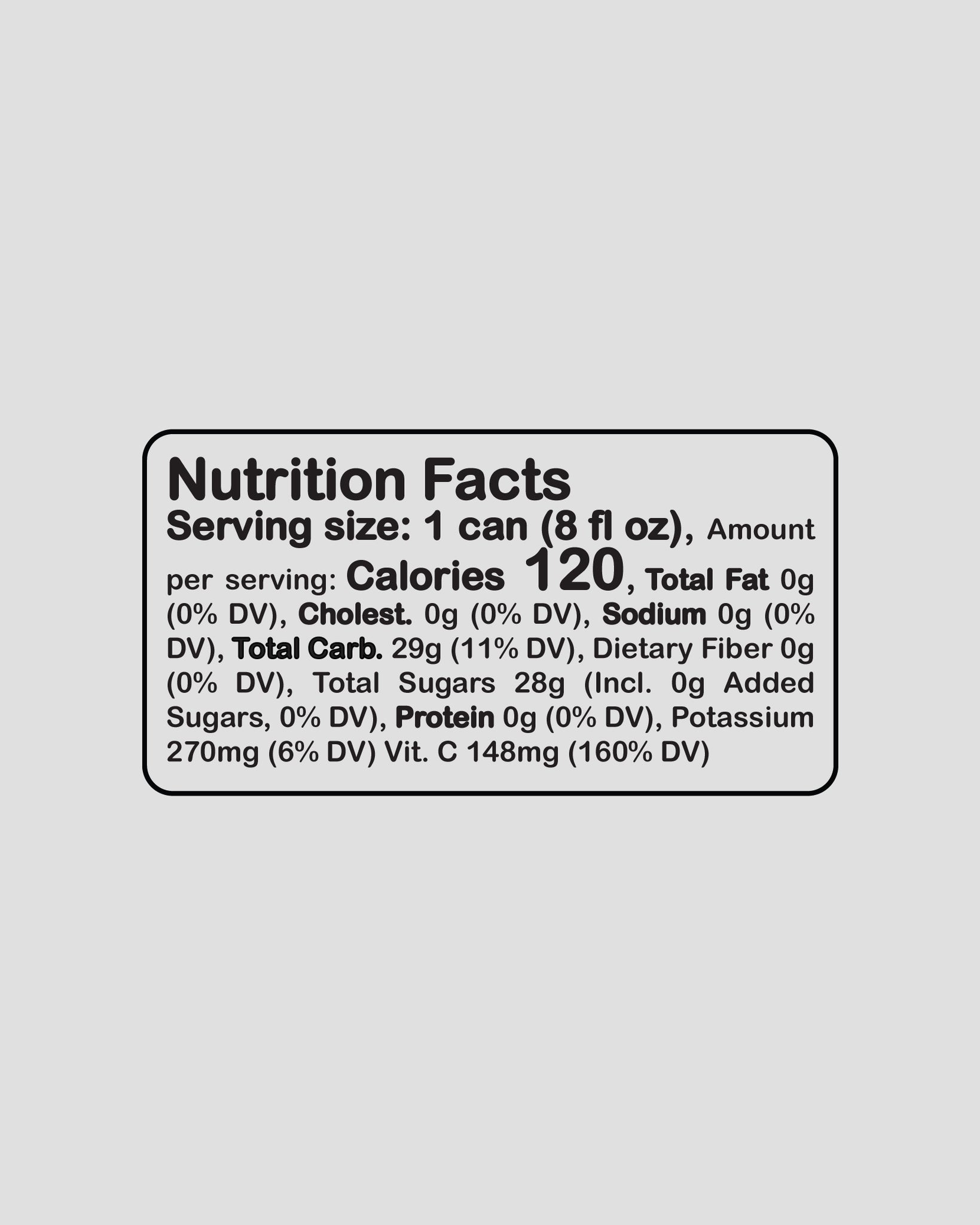 Lovely Bunch Sparkling Apple Juice nutritional facts