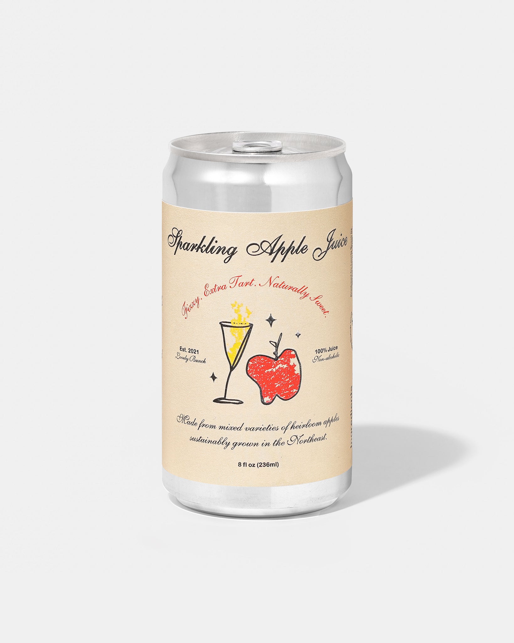 Lovely Bunch Sparkling Apple Juice can label